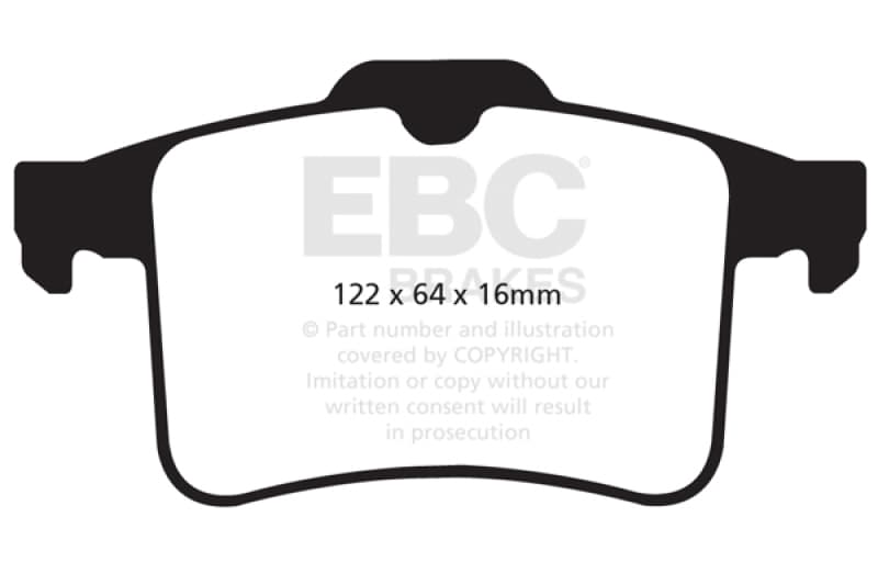 EBC Yellowstuff Brake Pad Set for Street & Track Driving High Performance