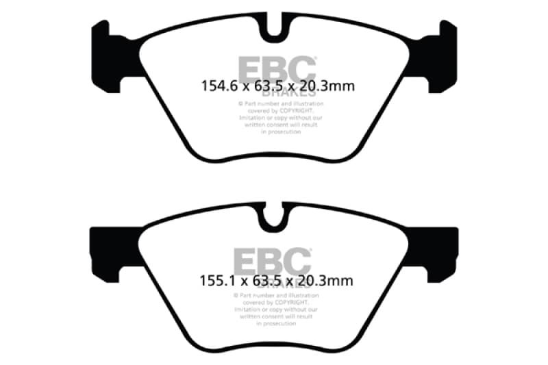 EBC Yellowstuff Brake Pad Set for Street & Track Driving High Performance