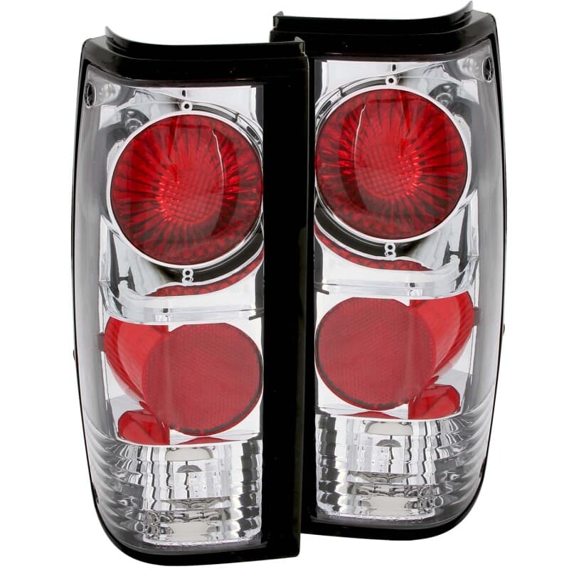 ANZO Tail Light Assembly Pair Clear Lens Chrome Housing - Image 2