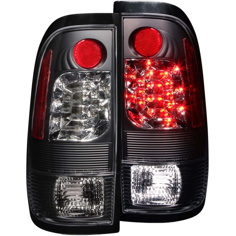 ANZO LED Taillight Assembly Pair Clear Lens Black Housing - Image 2
