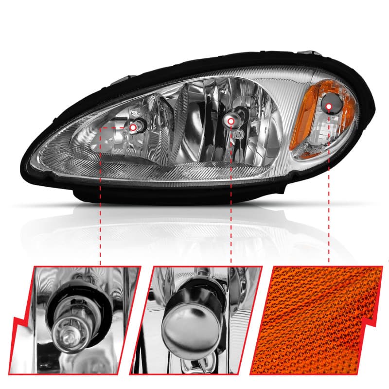 ANZO Crystal Headlights for Chevy C6 Clear Lens Replacement Pair - Image 4
