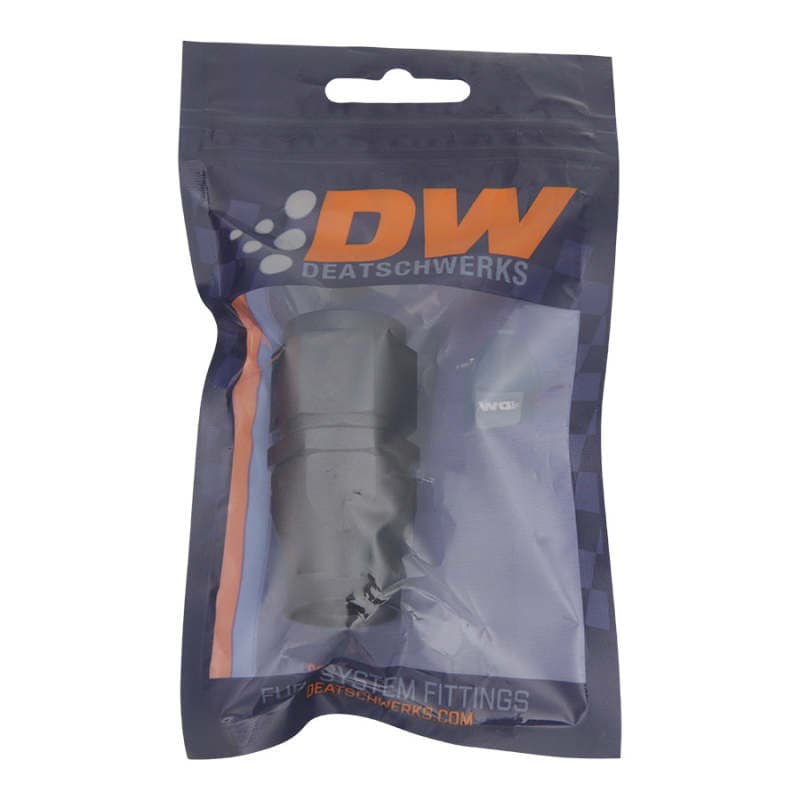 DeatschWerks 10AN Female Swivel Straight Hose End PTFE Anodized Matte Black - Image 2