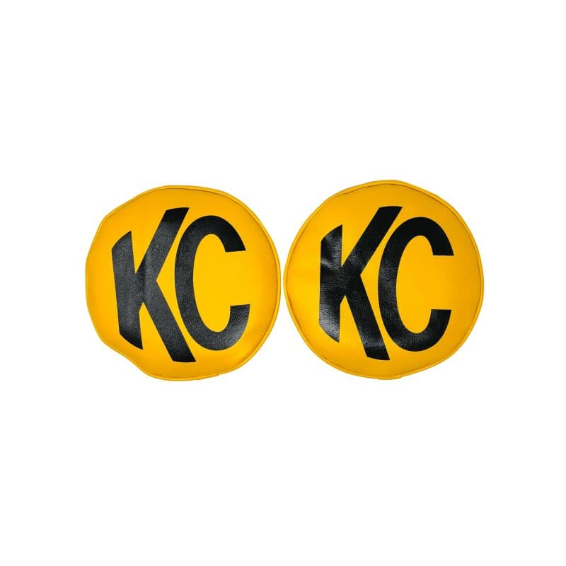 KC HiLiTES Soft Covers for 8" Lights Yellow Vinyl Vintage-Style - Image 2