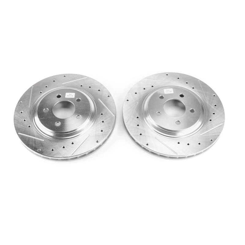 PowerStop Evolution Drilled/Slotted Rotor for OE Fitment Silver Zinc Plated - Image 2