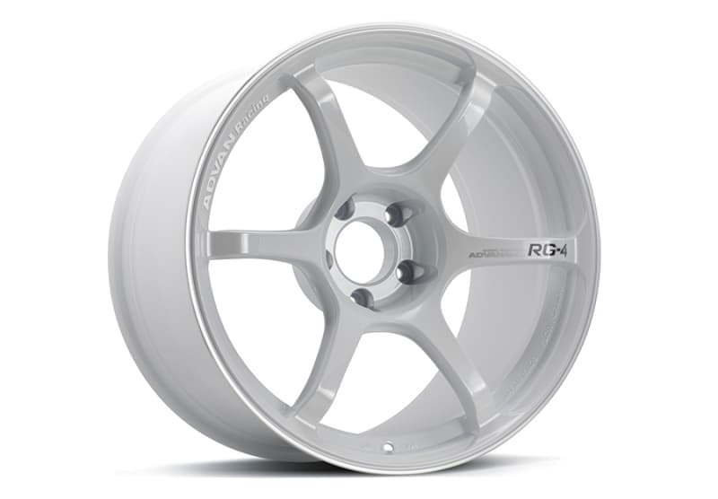 Advan RG-4 18x9.5 +45 5x120 Racing White Metallic Wheel