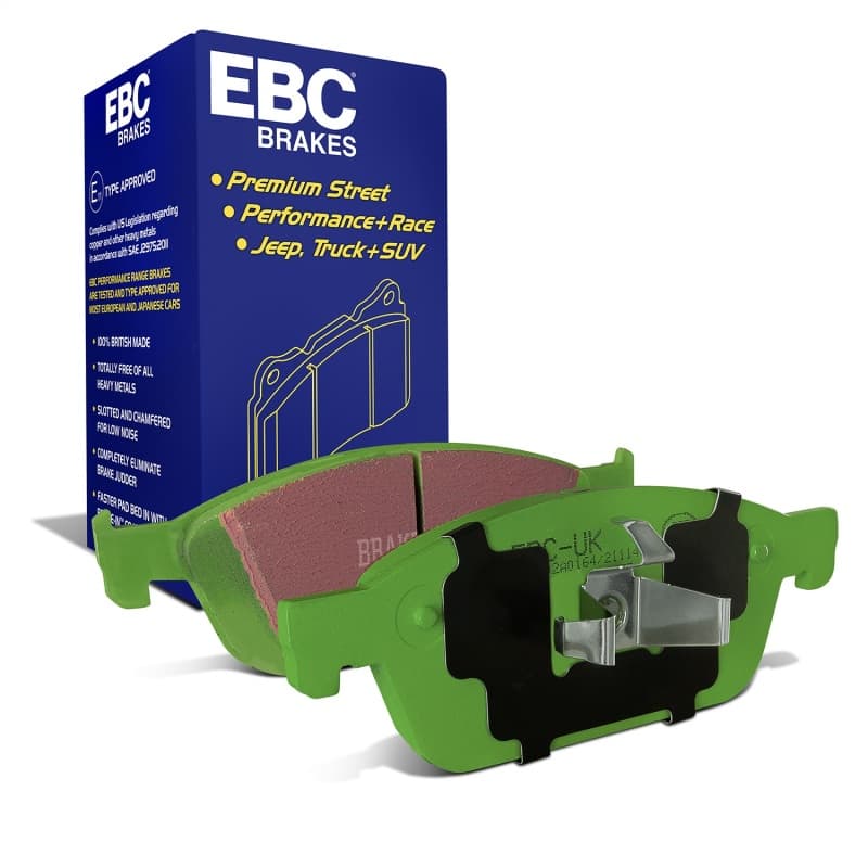 EBC Greenstuff Brake Pad Set for Street Driving High Initial Effect up to 600°C