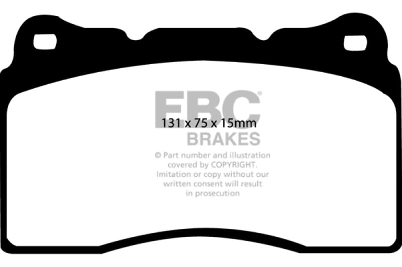 EBC Yellowstuff Brake Pad Set for Street and Track Driving High Performance