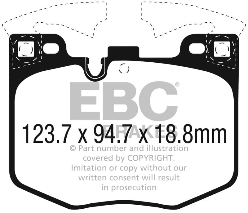EBC Bluestuff NDX Brake Pads High Friction Sport & Race Material - Image 3
