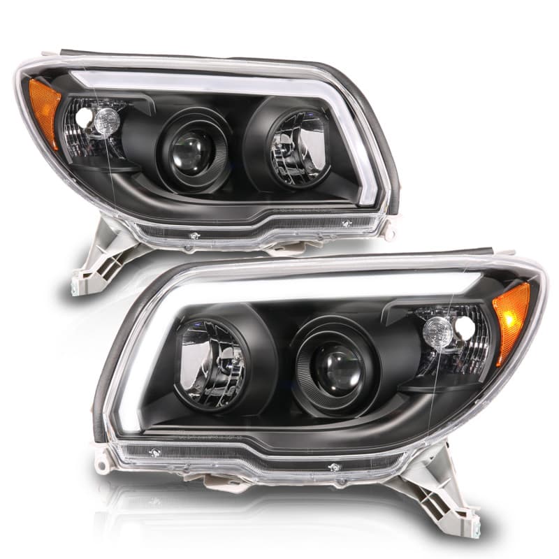 ANZO Projector Headlights for Chevy C6 Clear Lens Black Housing LED Pair - Image 3