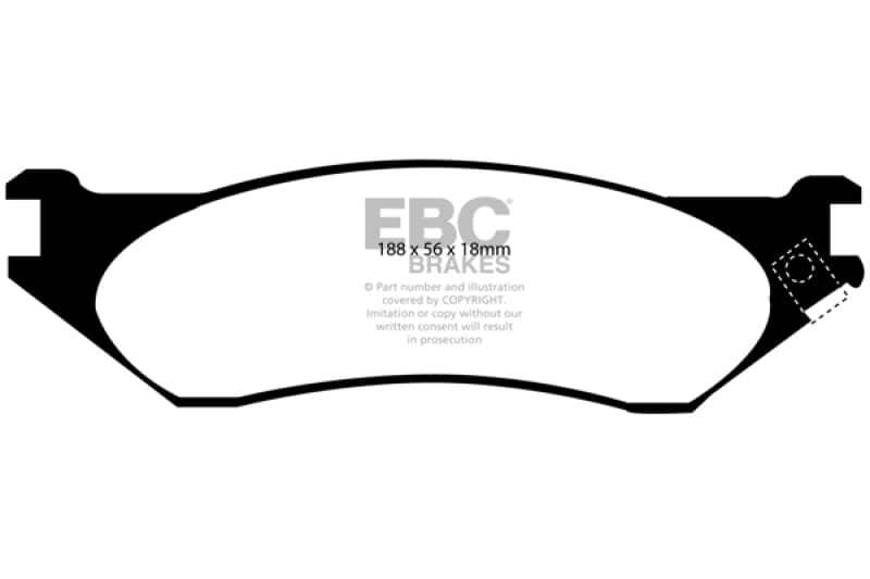 EBC Greenstuff Brake Pad Set for 4x4 Heavy Duty Low Wear Offroad Resistant