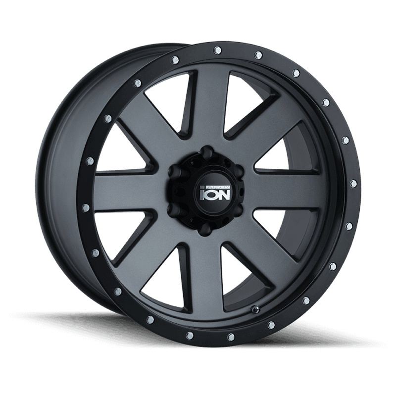 ION Wheels 134 Series 18x10 5x139.7 Matte Gunmetal Black Beadlock Wheel - Image 3