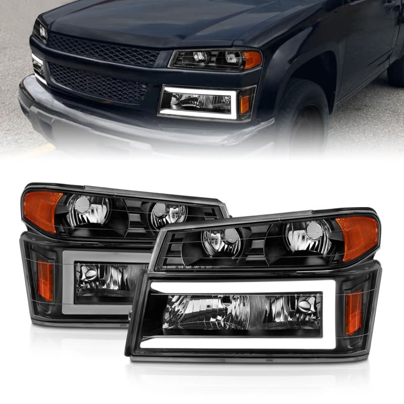 ANZO Crystal Headlights for Chevy C6 Clear Lens Replacement Pair