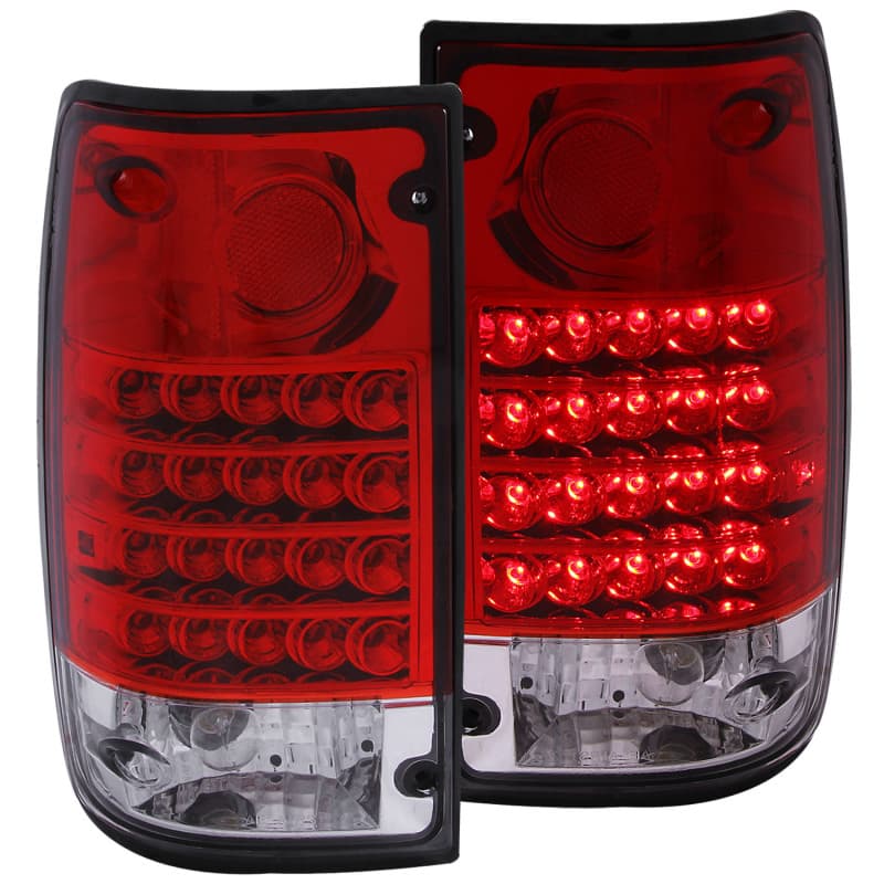 ANZO LED Taillight Assembly for Chevy C6 Pair Red/Clear Lens Plug & Play