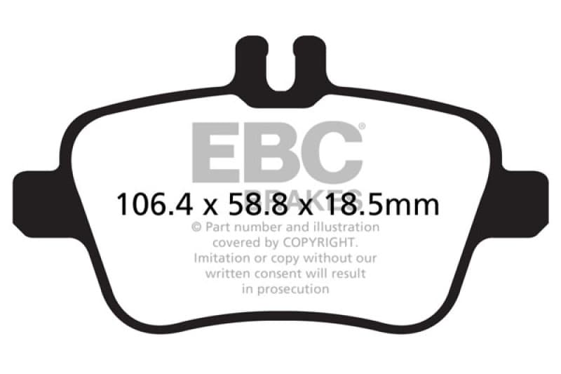 EBC Greenstuff Brake Pad Set for Street Driving High Initial Effect 600°C