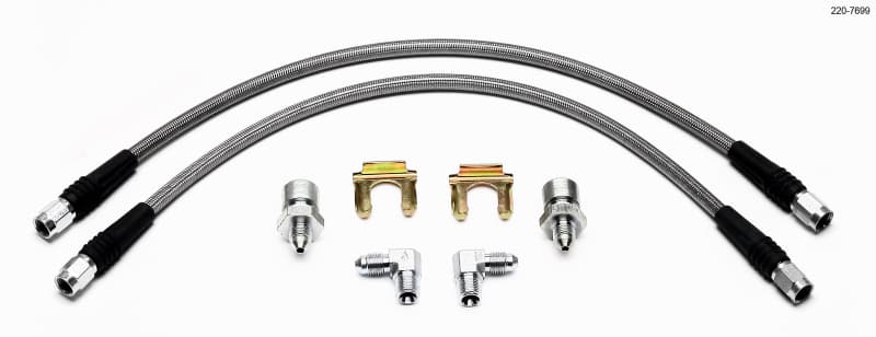 Wilwood Flexline Brake Hose for 55-57 Chevy with Forged Dynalite Front Caliper
