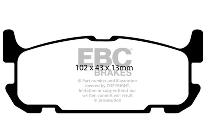 EBC Yellowstuff Brake Pad Set for Street and Track Driving High Performance - Image 2