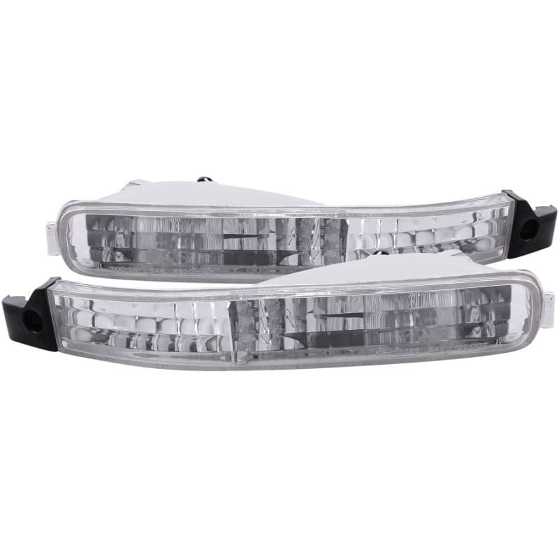 ANZO Euro Parking Lights for Vehicle Clear Lens Chrome Housing Pair