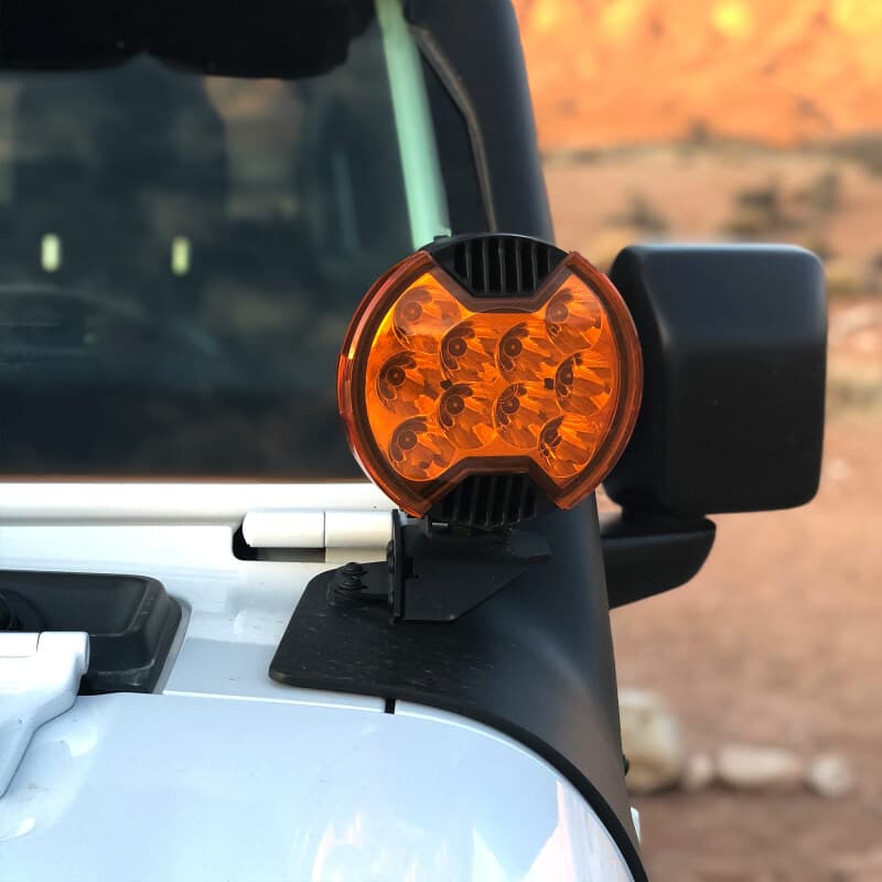 KC HiLiTES SlimLite LED Amber Light Cover Shield for KC 5104 - Image 3