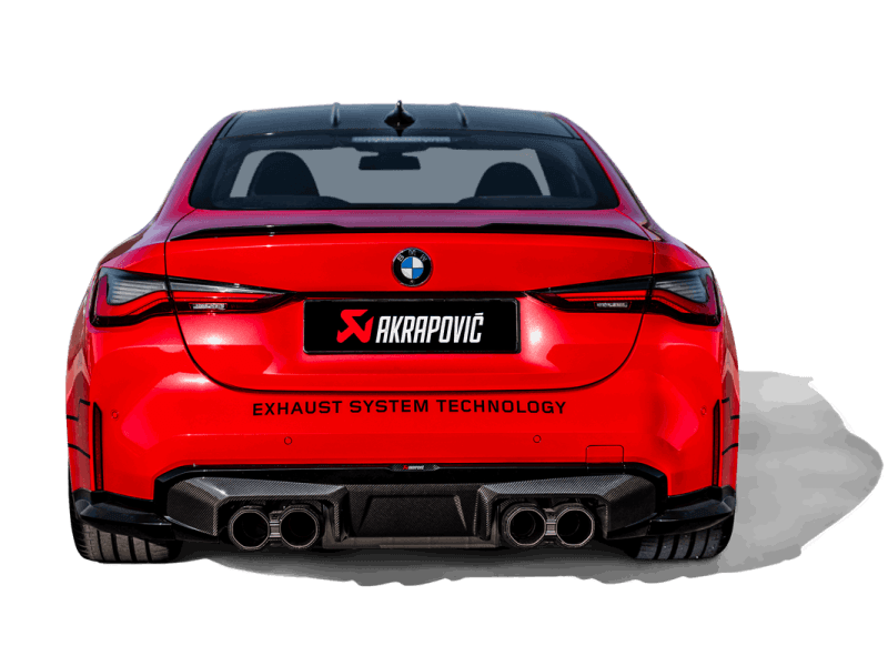 Akrapovic Rear Carbon Fiber Diffuser for BMW M3 G80 M4 G82 G83 High Gloss Black - Image 3