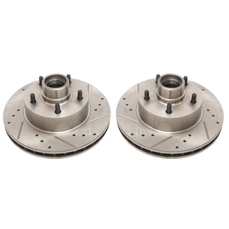 PowerStop Evolution Drilled/Slotted Rotor for OE Fitment Cross-Drilled Slots
