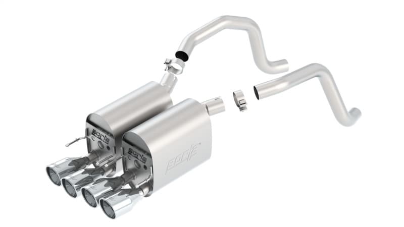 Borla Axle Back Exhaust for Vehicles with or without NPP 4" Polished T-304 St... - Image 4