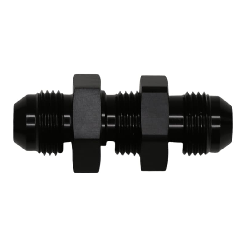DeatschWerks 8AN Male Flare Bulkhead Adapter Matte Black