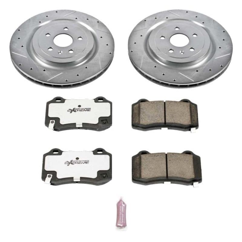 PowerStop Z26 Street Warrior Brake Kit for Muscle Cars Drilled Slotted Rotors...