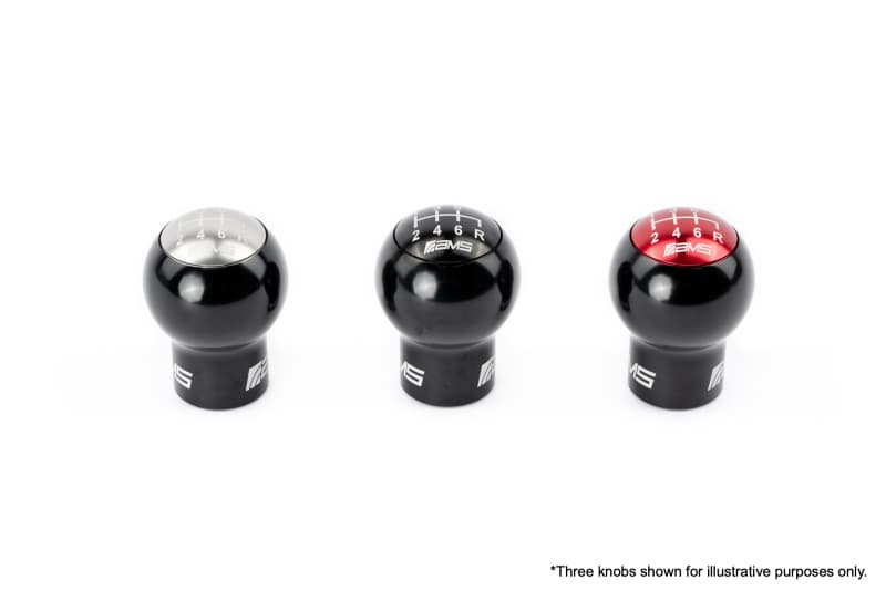 AMS Shift Knob for Subaru WRX/STi 6-Speed Billet with Red, Black & Gunmetal Caps - Image 5