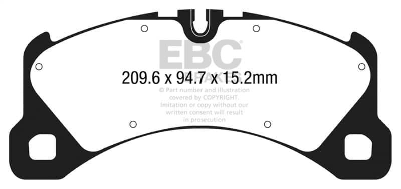 EBC Yellowstuff Brake Pad Set for Street & Track Driving High Performance - Image 2