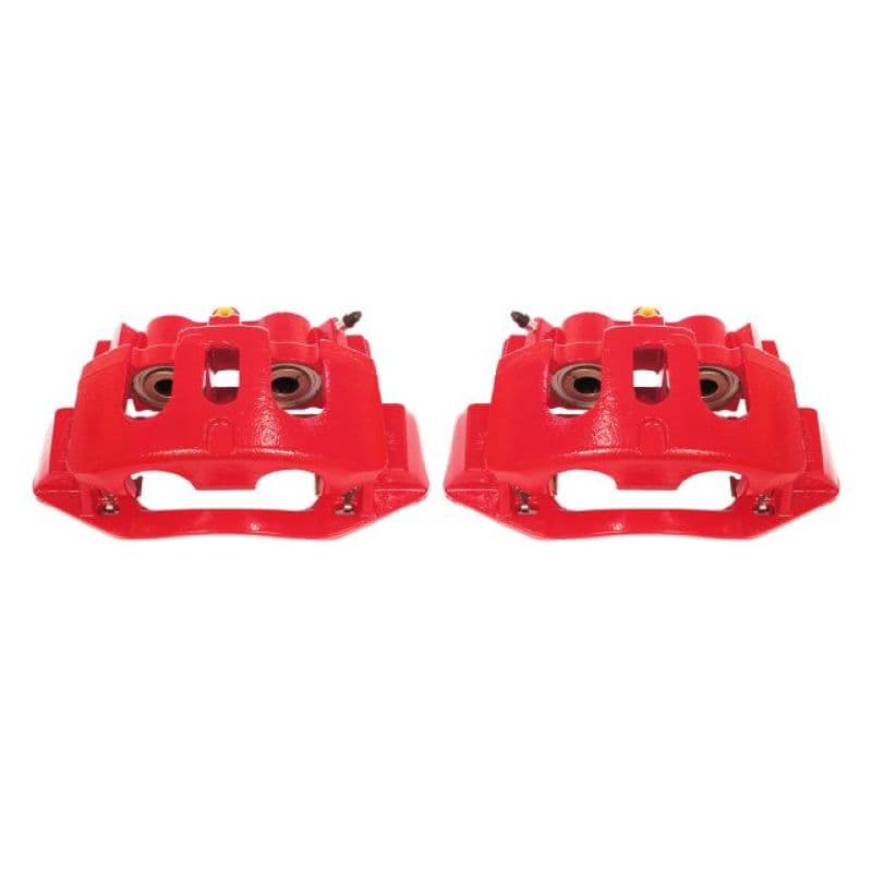 PowerStop Brake Calipers Red Powder Coated Pair Durable High-Temp Finish