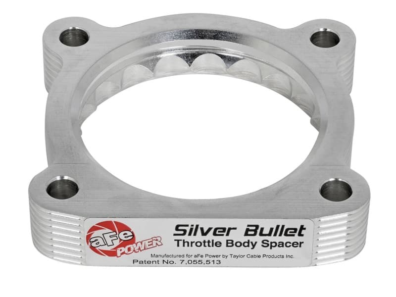aFe Silver Bullet Throttle Body Spacer 6061-T6 Billet Aluminum Serrated/Helix... - Image 2