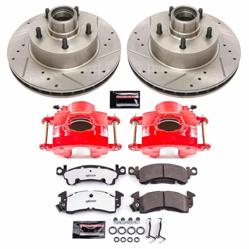 PowerStop Z26 Street Kit with Powder Coated Calipers for Muscle Cars Drilled ...
