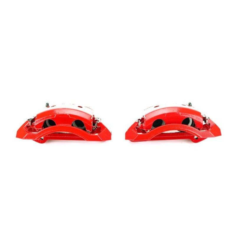 PowerStop Brake Calipers Pair for Chevy C6 Powder Coated Red High-Temp