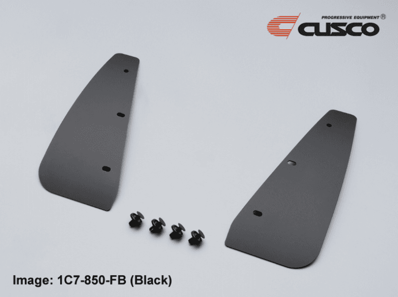 Cusco Front Mud Flaps for 2022+ Toyota GR Yaris EVA Bolt-On Black