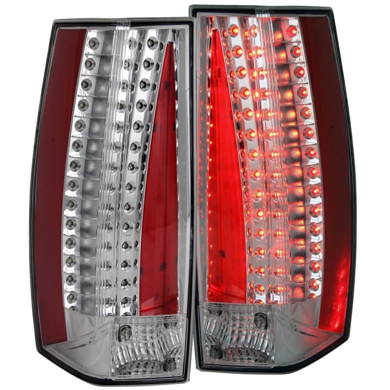 ANZO LED Taillight Assembly for Chevy C6 Clear Lens Chrome Housing Pair - Image 2