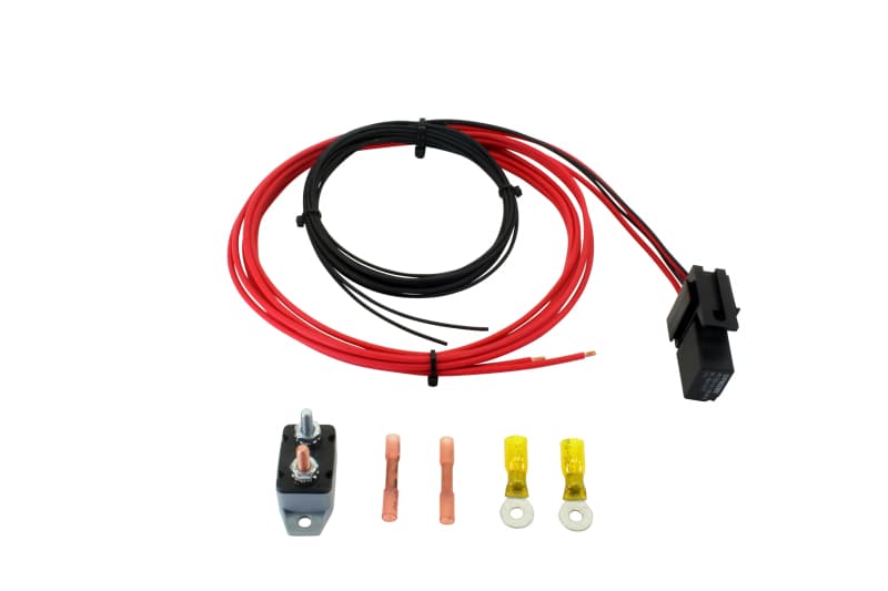 AEM Fuel Pump Wiring Harness Kit with Auto-Reset Relay and Circuit Breaker