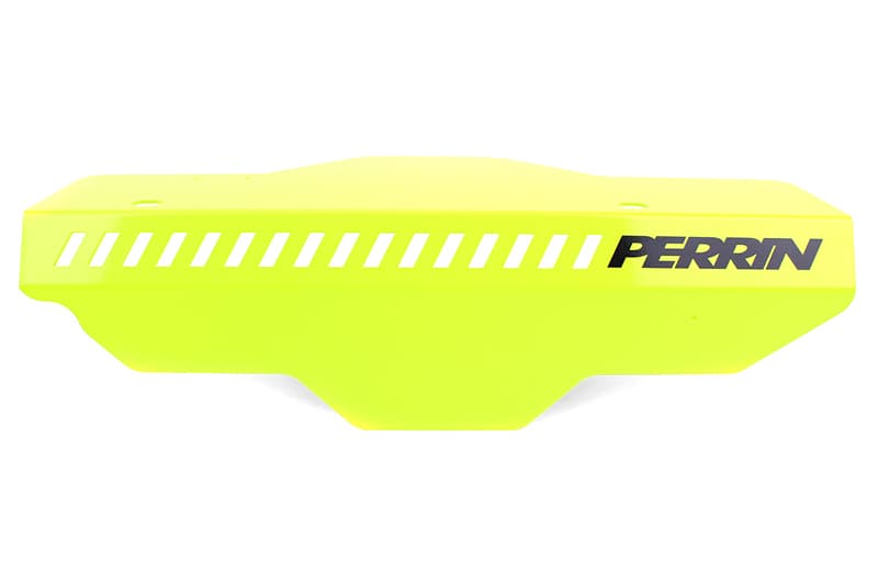 Perrin Performance Pulley Cover for Subaru WRX/STI/Impreza Neon Yellow - Image 3