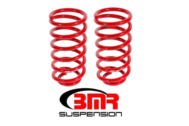 BMR Suspension Lowering Springs for 1979-2004 Ford Mustang Chrome Silicon Wire