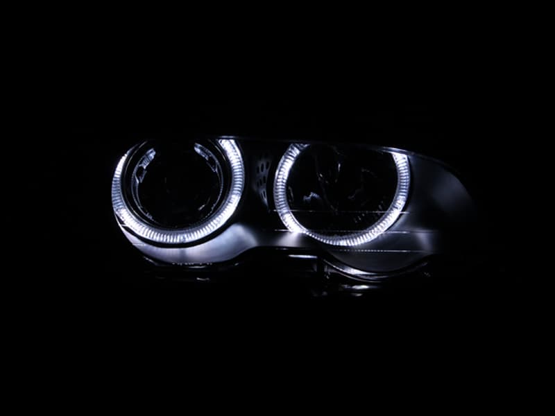 ANZO Projector Headlights for 2Dr Non-HID Models w/Halo Clear Lens Black Hous... - Image 4