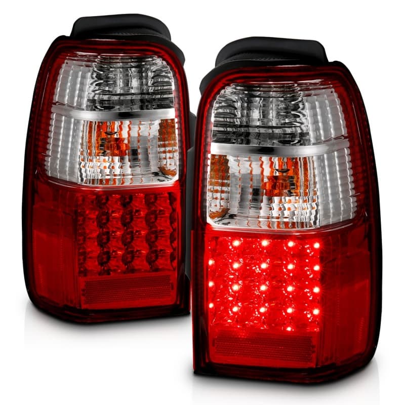 ANZO LED Taillight Assembly Pair Red/Clear Lens for Chevy C6 - Image 3