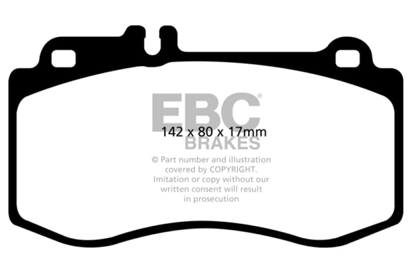 EBC Yellowstuff Brake Pad Set for Street and Track Driving High Performance