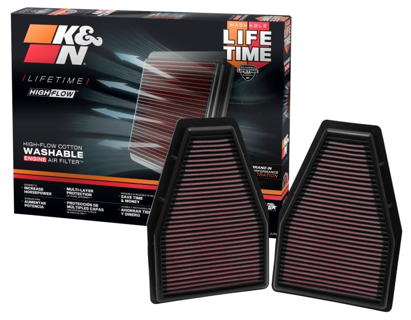 K&N Engineering Drop-In Air Filter Washable Reusable High-Flow 33-2484 - Image 5
