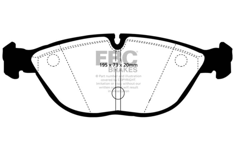 EBC Yellowstuff Brake Pad Set for Street and Track Driving High Performance