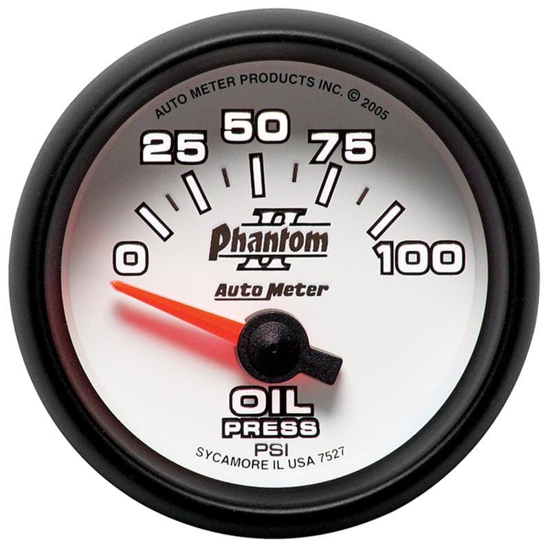 AutoMeter Phantom II Oil Pressure Gauge with Air Core Movement - Image 3