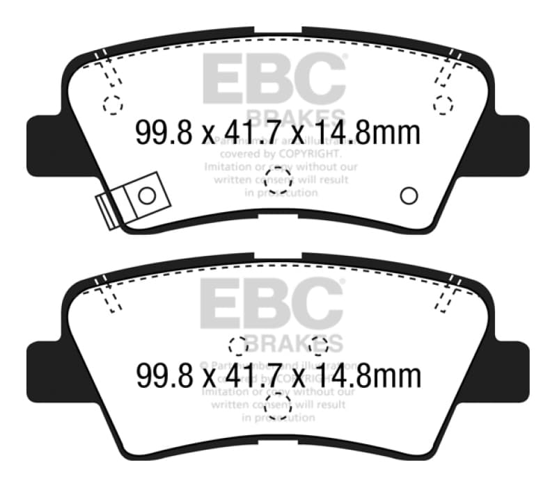 EBC Brake Pad Set for Chevy C6 6-Piston Yellowstuff