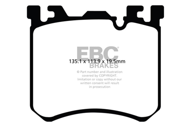 EBC Redstuff Brake Pad Set for Chevy C6 Low Dust Synthetic Fiber Ceramic - Image 2