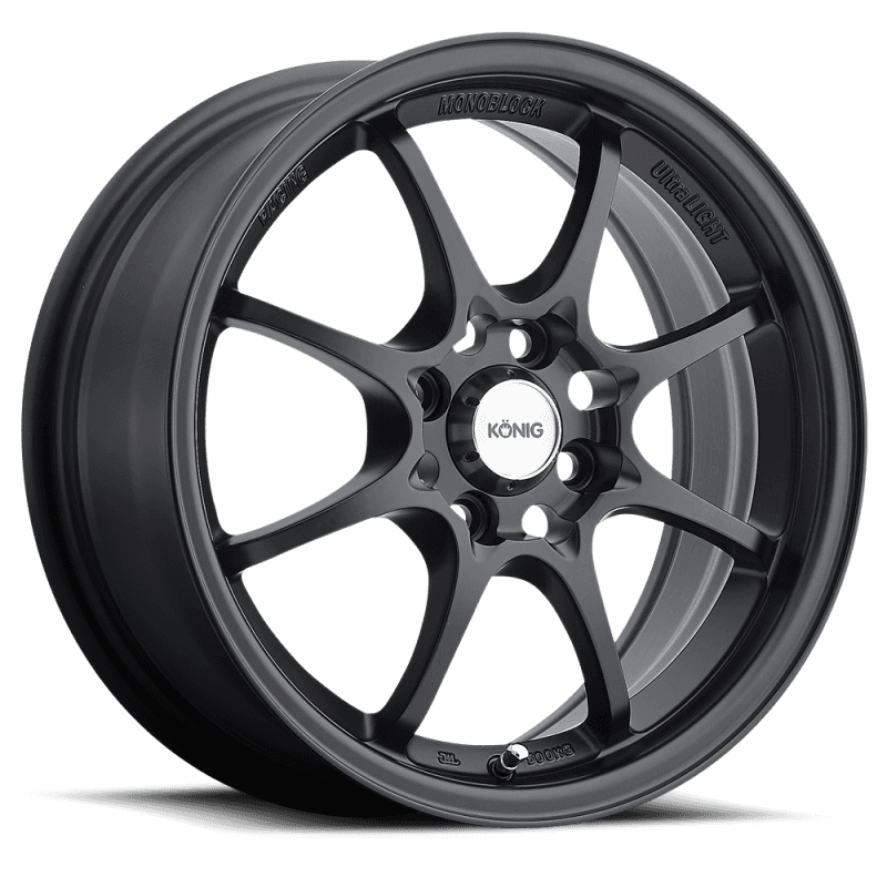 Konig Helium Wheels 15x6.5 4x100 ET40 Flat Black