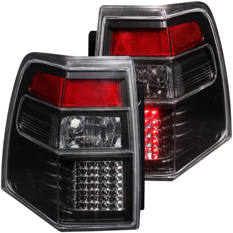ANZO LED Taillight Assembly for Chevy C6 Clear Lens Black Housing Pair - Image 2