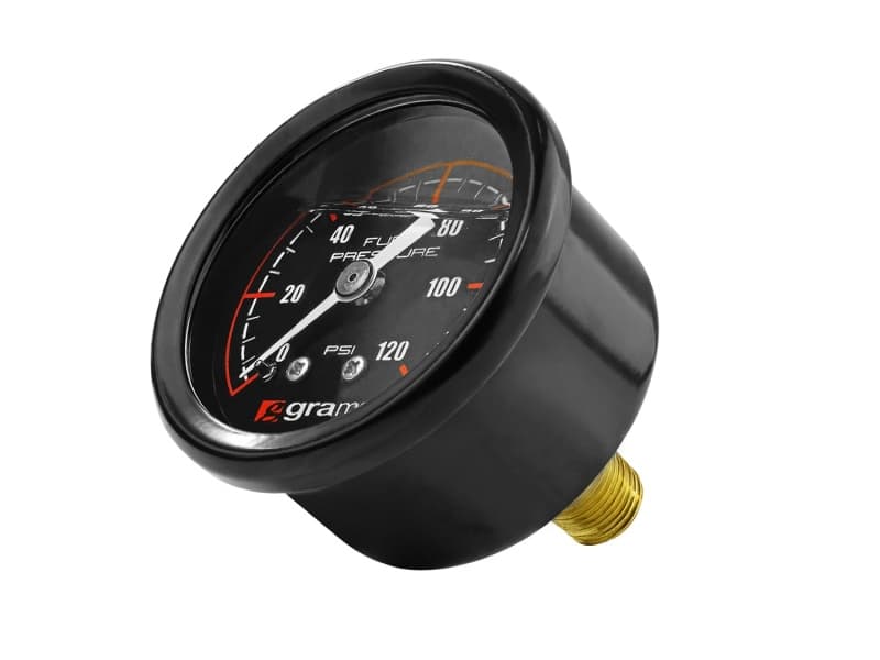 Grams Performance Fuel Pressure Gauge 0-120 PSI Glycerin Filled Stainless Steel - Image 5