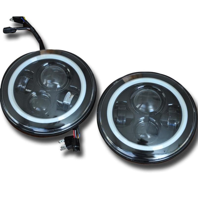 DV8 Offroad LED Projector Headlights for Jeep JK Bright White Beam Upgrade - Image 5